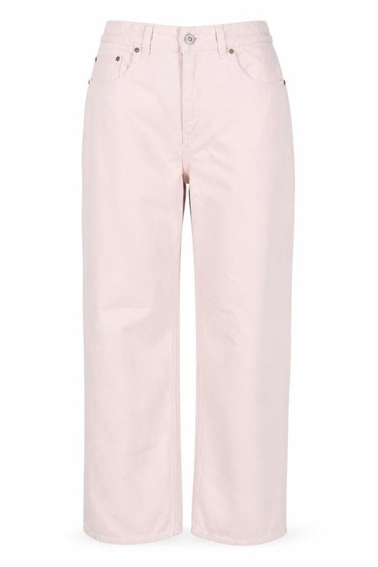 Womens UK Size 10 H&M Regular Fit Wide-Leg Pink Jeans