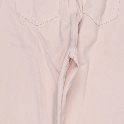 Womens UK Size 10 H&M Regular Fit Wide-Leg Pink Jeans