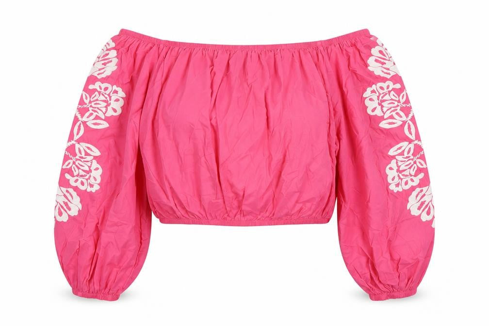 Womens UK Size 18 Marks and Spencer Pink Cropped Blouse