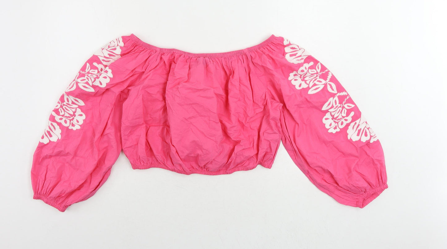 Womens UK Size 18 Marks and Spencer Pink Basic Blouse