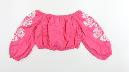 Womens UK Size 18 Marks and Spencer Pink Basic Blouse
