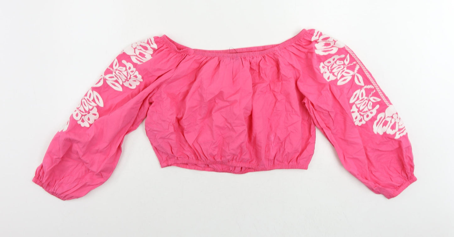 Womens UK Size 18 Marks and Spencer Pink Basic Blouse