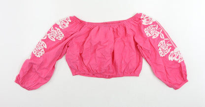 Womens UK Size 18 Marks and Spencer Pink Basic Blouse