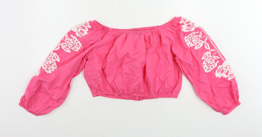 Womens UK Size 18 Marks and Spencer Pink Basic Blouse