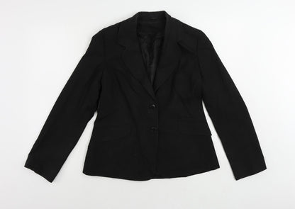 Clubclass Tailoring Womens Black Jacket Blazer Size 12 Button