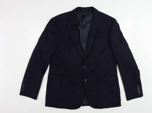 Mens UK Size 42 Marks and Spencer Regular Blue Suit Jacket