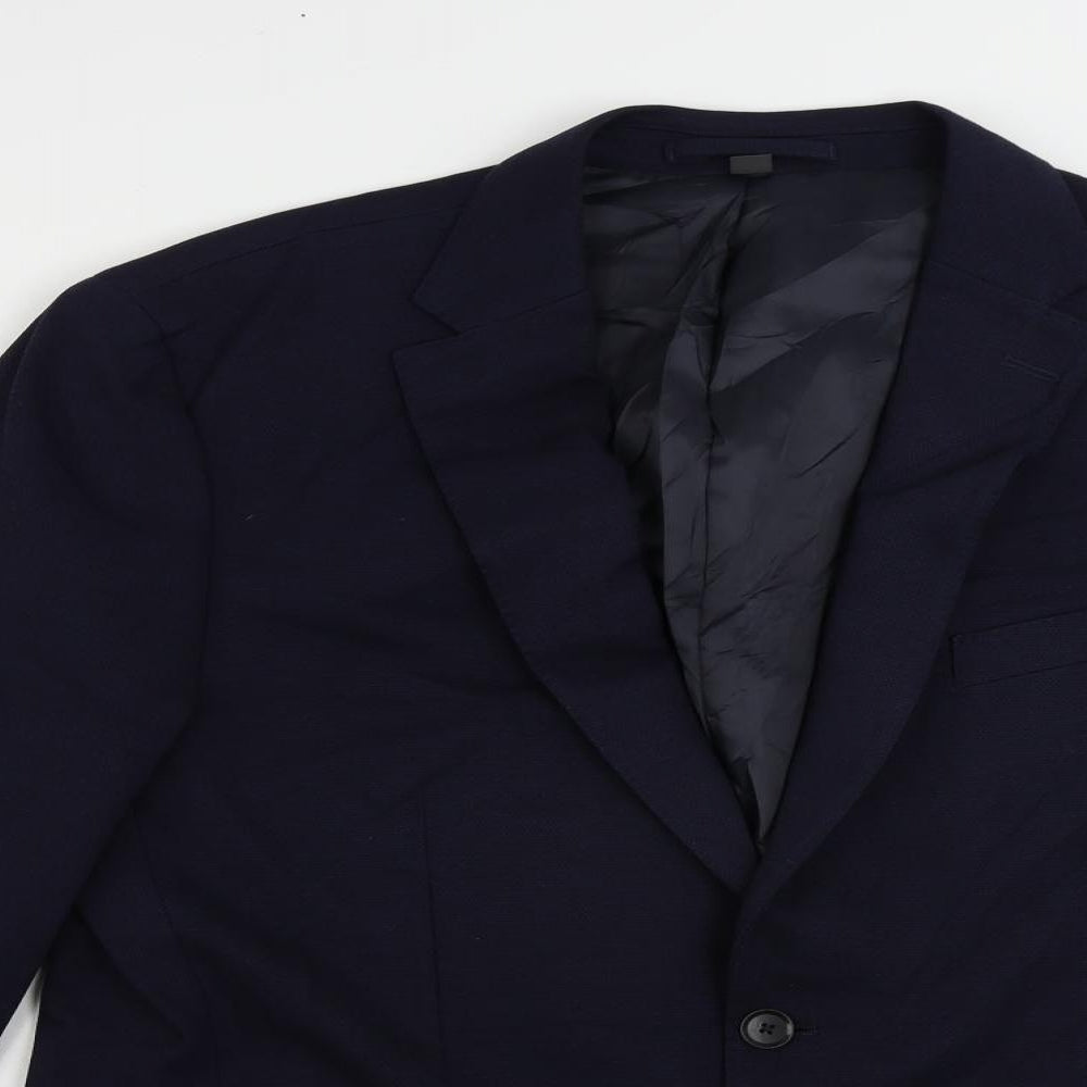 Mens UK Size 42 Marks and Spencer Regular Blue Suit Jacket