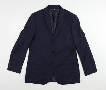 Mens UK Size 42 Marks and Spencer Regular Blue Suit Jacket