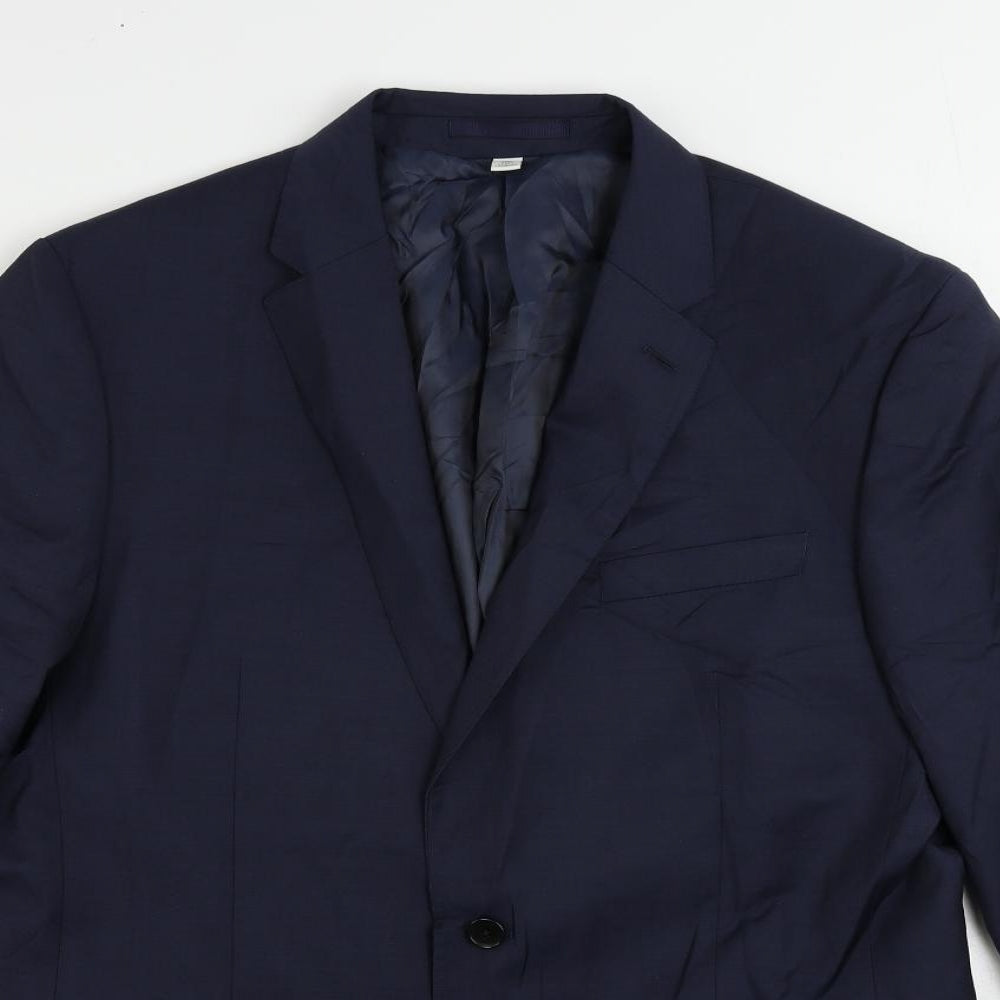 Mens UK Size 42 Marks and Spencer Regular Blue Suit Jacket