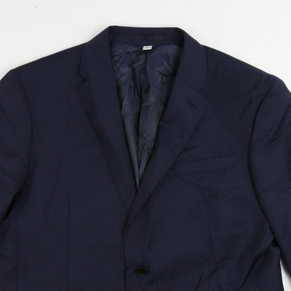 Mens UK Size 42 Marks and Spencer Regular Blue Suit Jacket