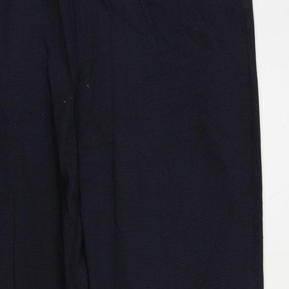 Linea Mens Blue Wool Dress Pants Trousers Size 36 in L32 in Regular Zip
