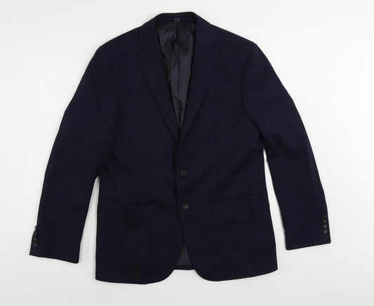 Mens UK Size 40 Marks and Spencer Regular Blue Suit Jacket