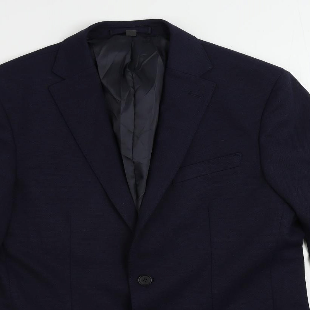 Mens UK Size 40 Marks and Spencer Regular Blue Suit Jacket