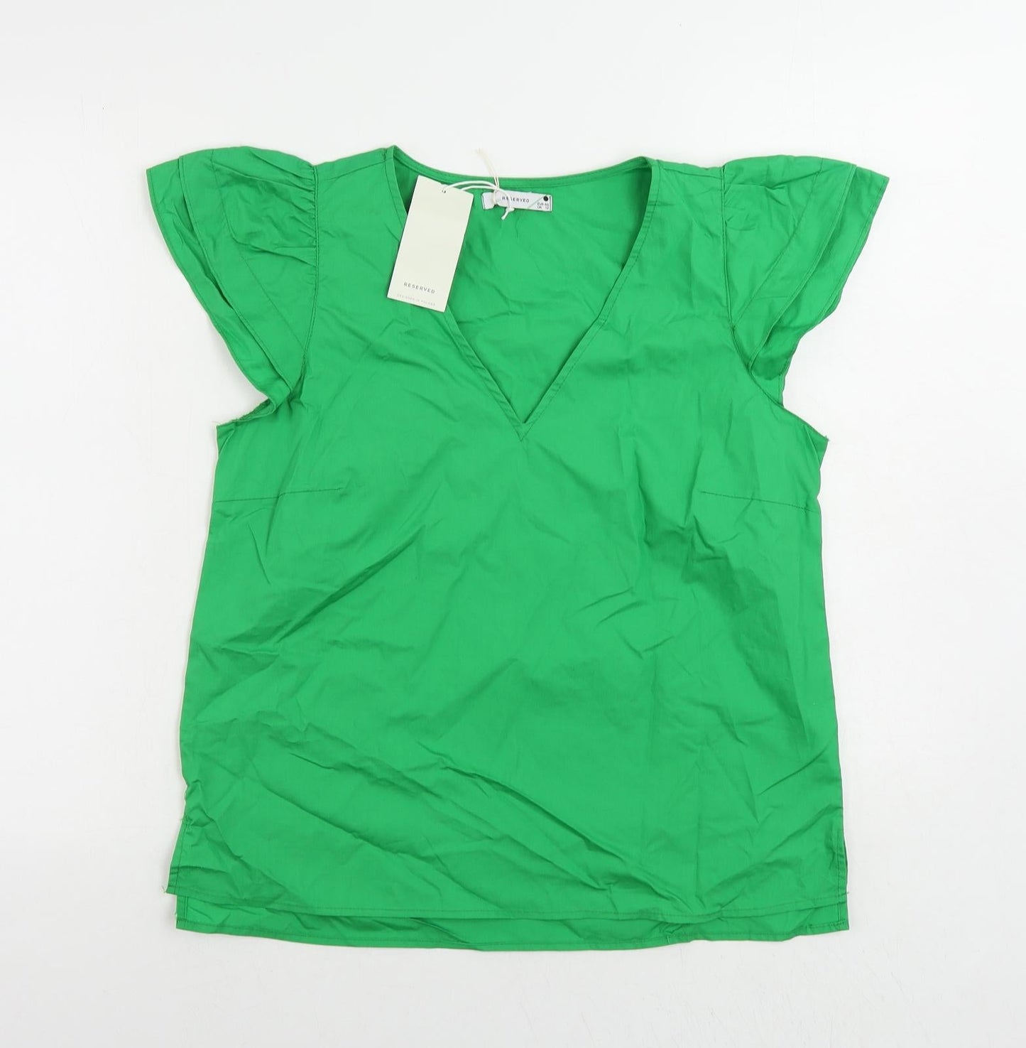 Womens UK Size 12 RESERVED Green Basic Blouse