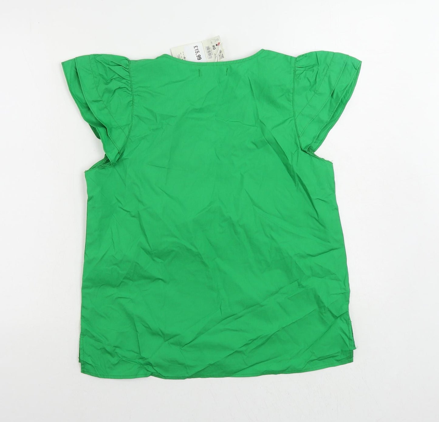 Womens UK Size 12 RESERVED Green Basic Blouse