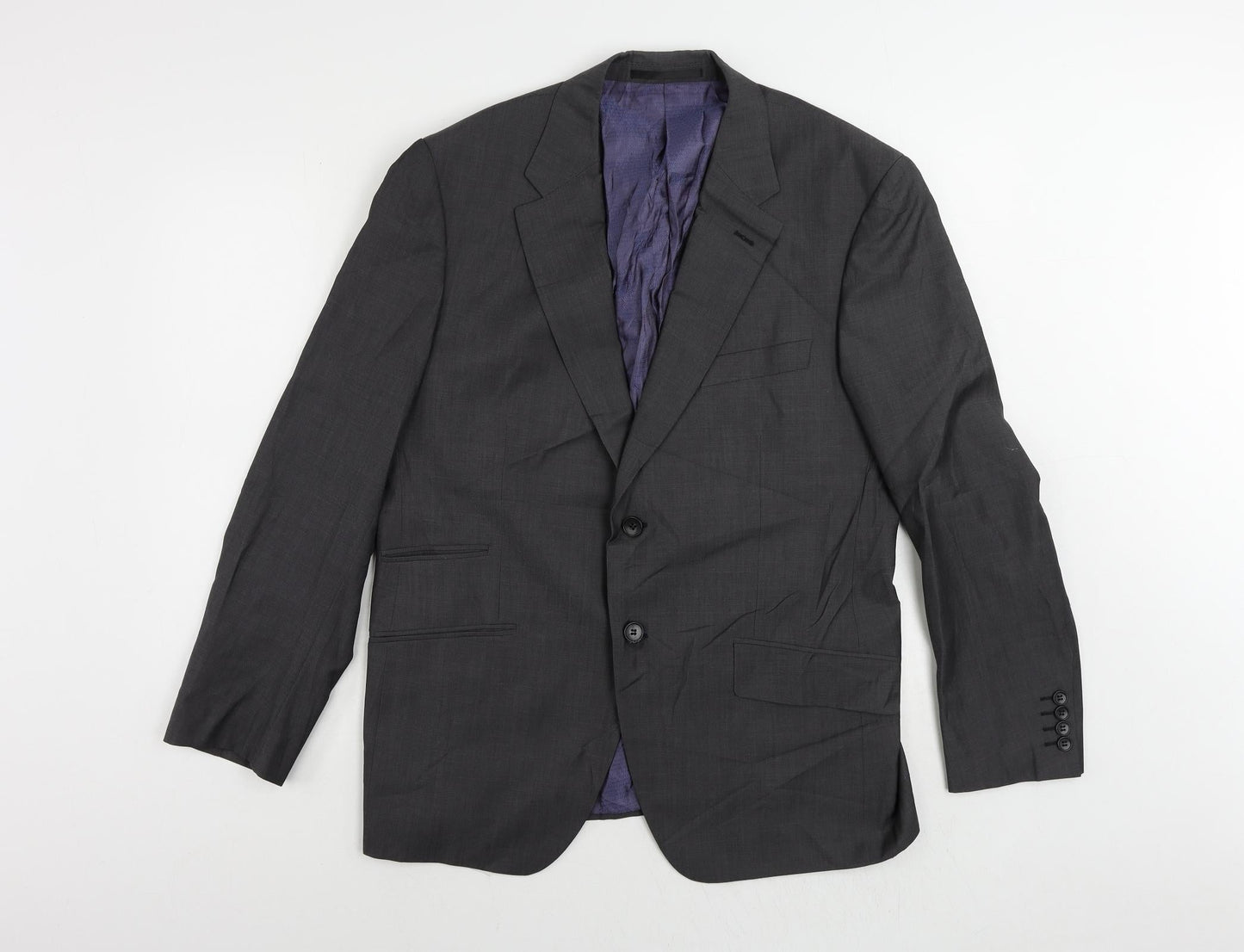 Autograph Mens Grey Wool Jacket Suit Jacket Size 42 Regular