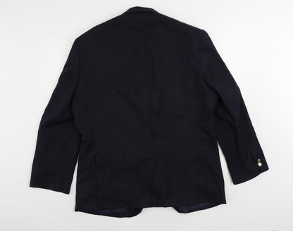 Skopes Mens Blue Polyester Jacket Blazer Size 46 Regular - Vintage