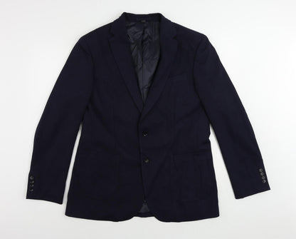 Mens UK Size 42 Marks and Spencer Regular Blue Suit Jacket