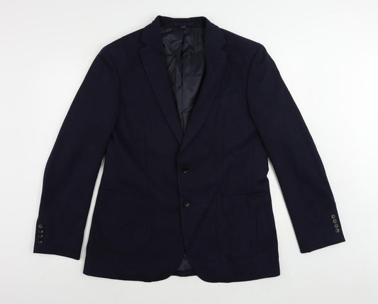 Mens UK Size 42 Marks and Spencer Regular Blue Suit Jacket