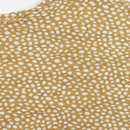 Womens UK Size M Lindex Brown Basic Button-Up