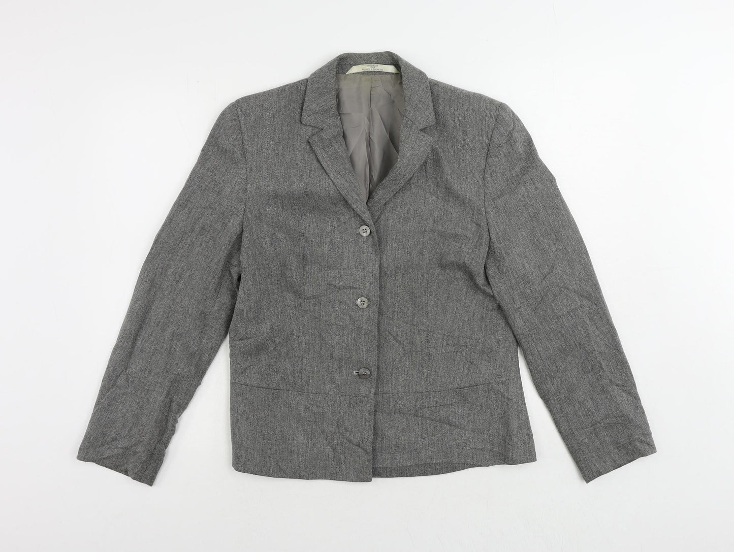 Womens UK Size 12 St Michael Grey Jacket