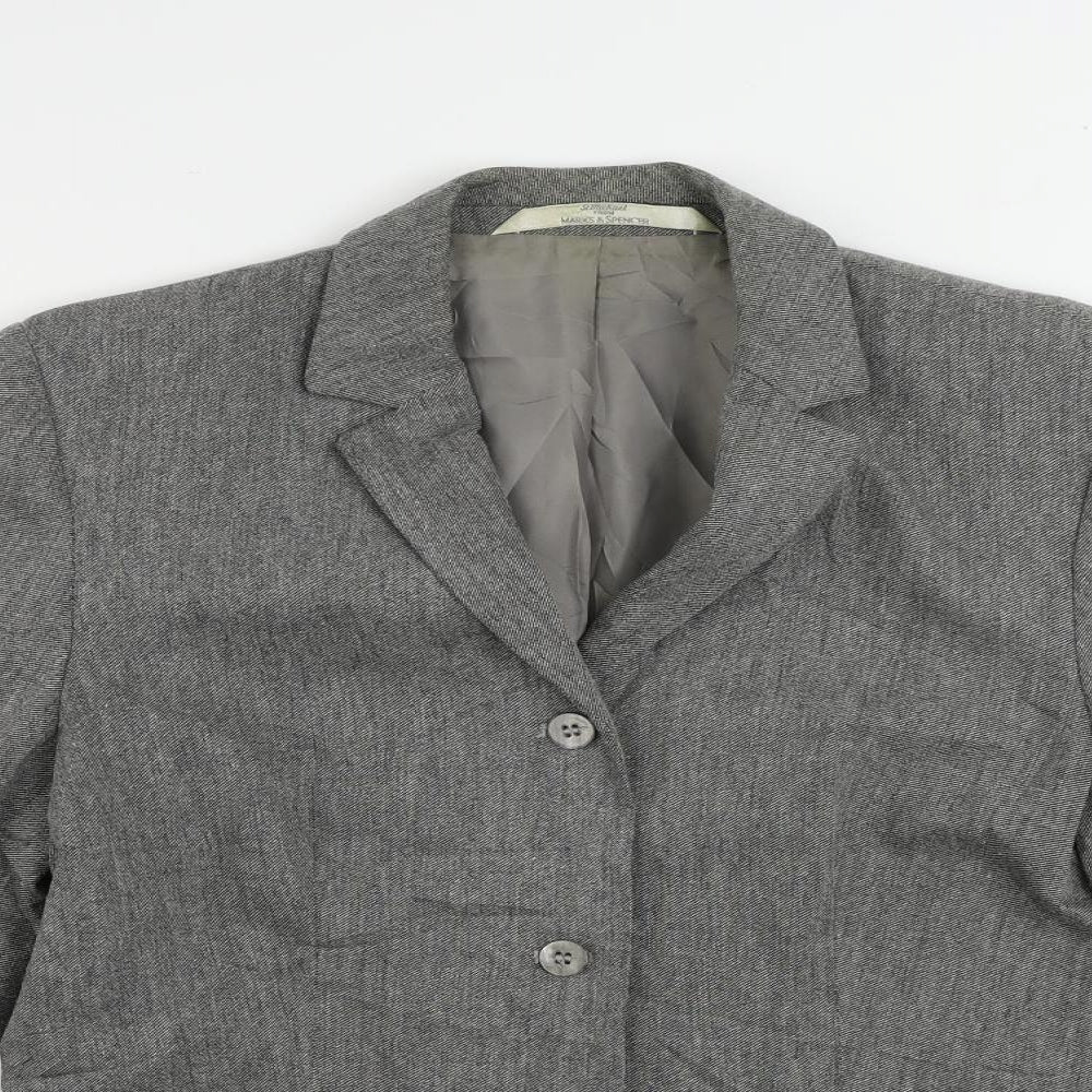 Womens UK Size 12 St Michael Grey Jacket