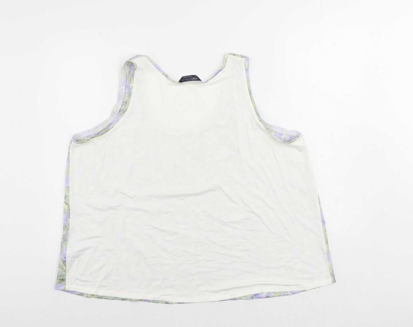 Womens UK Size 20 Marks and Spencer Purple Basic Tank
