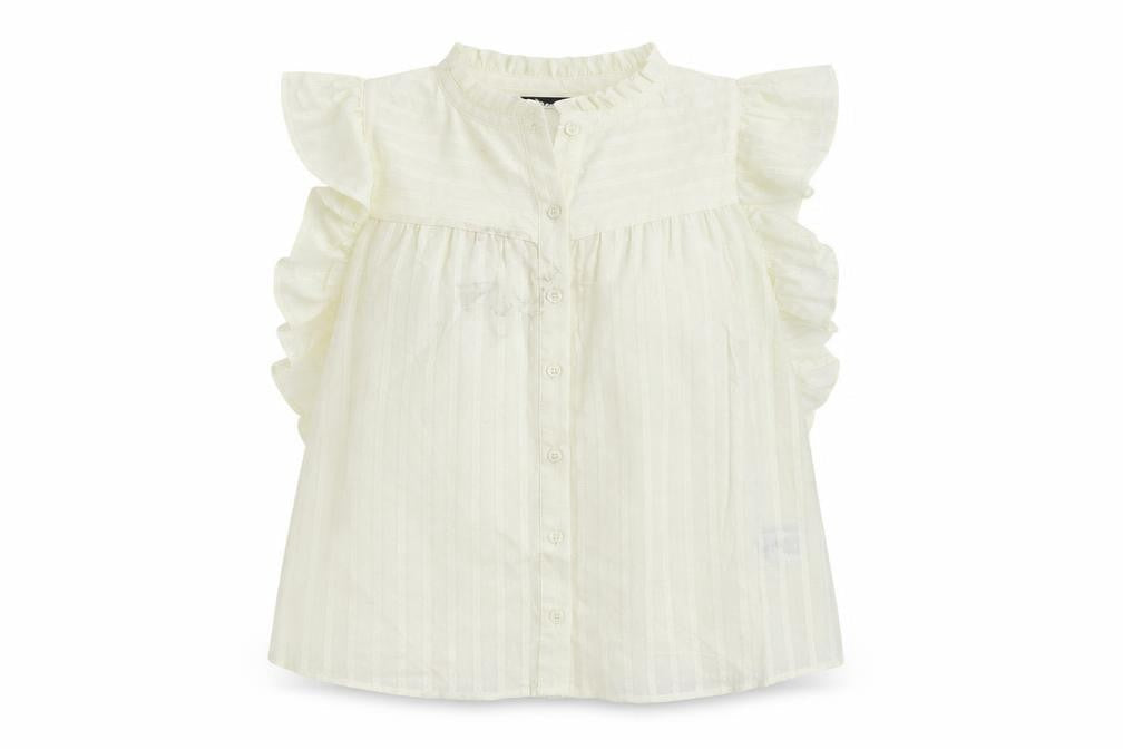 Womens UK Size 6 Marks and Spencer Ivory Basic Button-Up