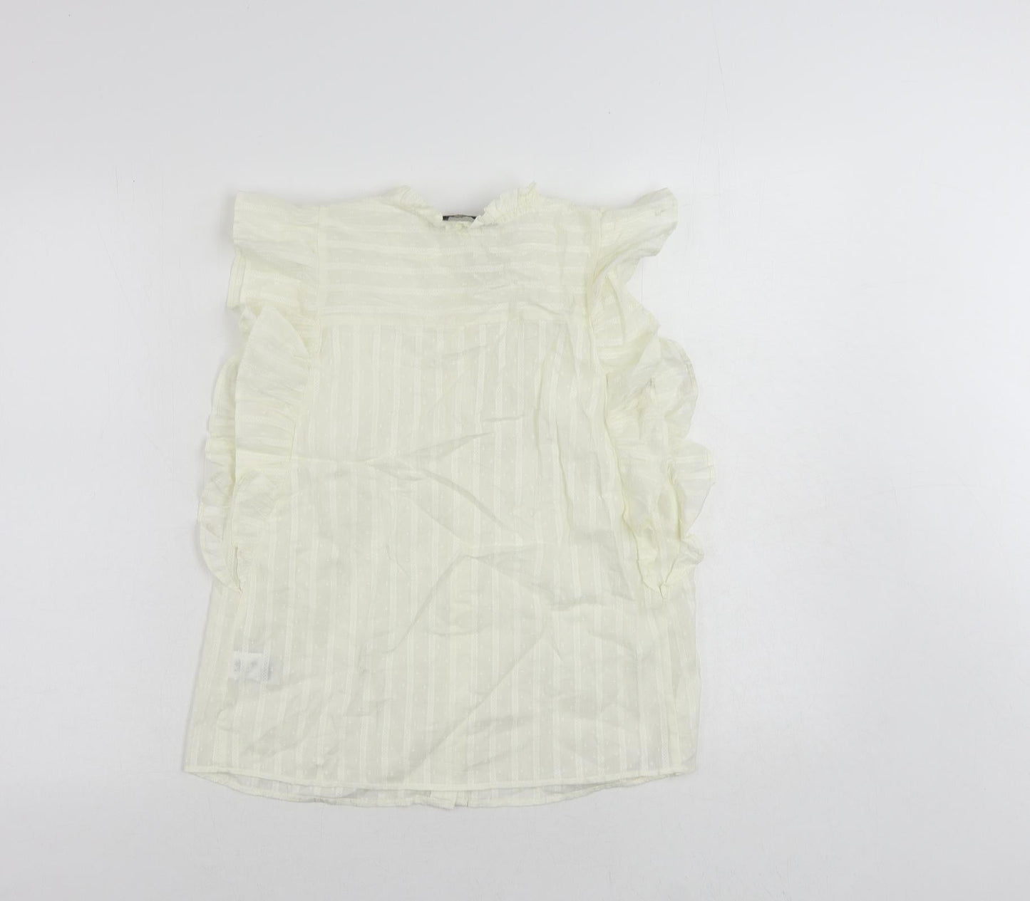 Womens UK Size 6 Marks and Spencer Ivory Basic Button-Up