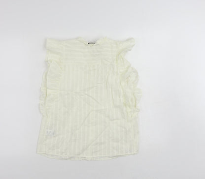 Womens UK Size 6 Marks and Spencer Ivory Basic Button-Up