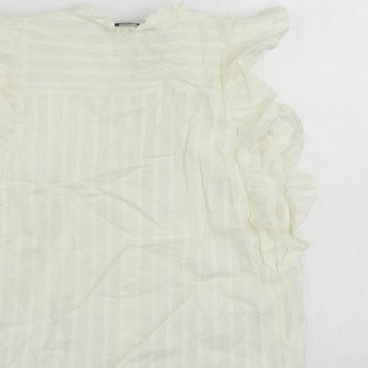 Womens UK Size 6 Marks and Spencer Ivory Basic Button-Up