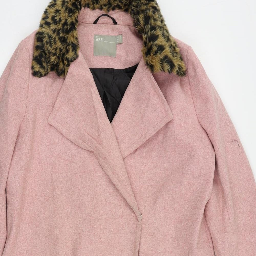 Womens UK Size 10 ASOS Pink Pea Coat