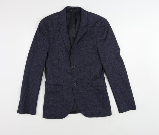 Mens UK Size 36 Topman Regular Blue Suit Jacket