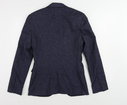 Mens UK Size 36 Topman Regular Blue Suit Jacket