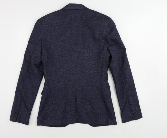 Mens UK Size 36 Topman Regular Blue Suit Jacket