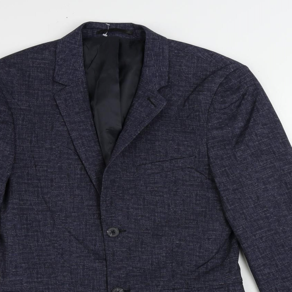 Mens UK Size 36 Topman Regular Blue Suit Jacket