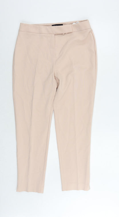 Womens UK Size 12 Marks and Spencer Regular Fit Chino Pink Trousers