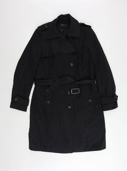 Womens UK Size 12 Debenhams Blue Trench Coat