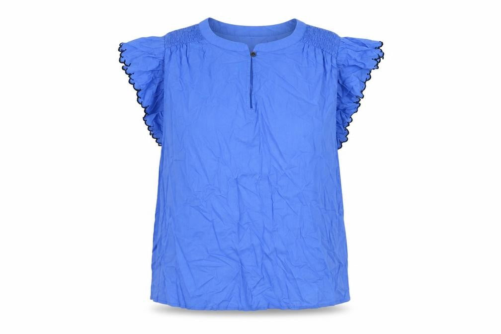 Womens UK Size 12 Marks and Spencer Blue Basic Blouse