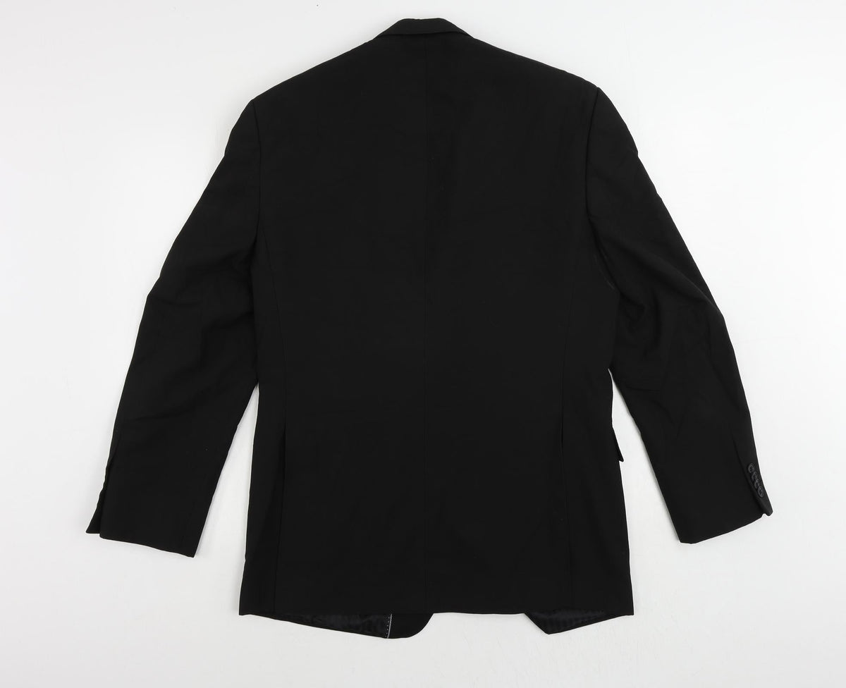 Clubclass Tailoring Mens Black Polyester Jacket Suit Jacket Size 42 Regular