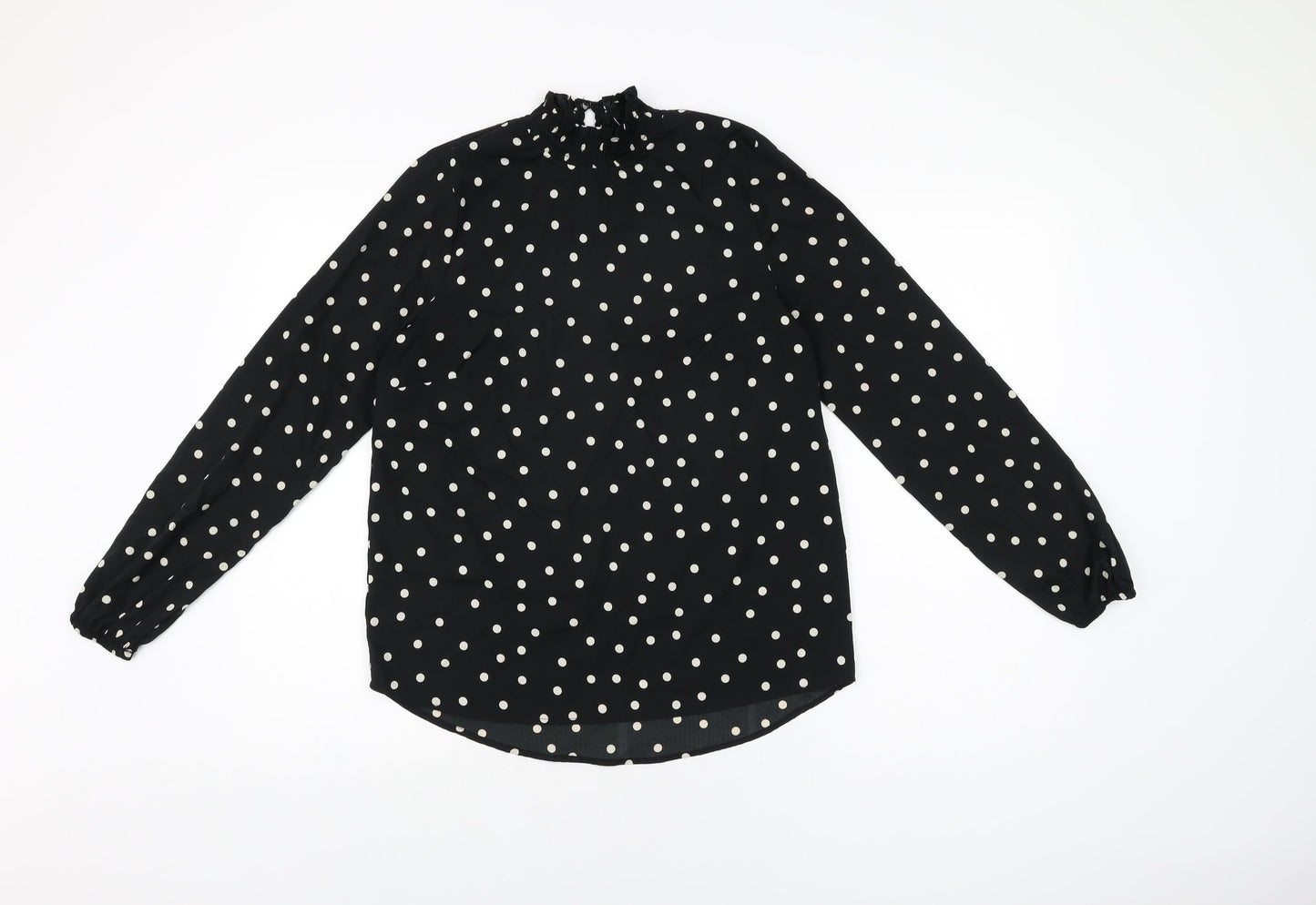 Womens UK Size 10 New Look Black Basic Blouse