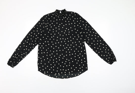Womens UK Size 10 New Look Black Basic Blouse