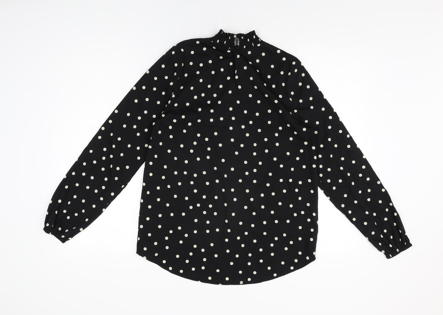 Womens UK Size 10 New Look Black Basic Blouse