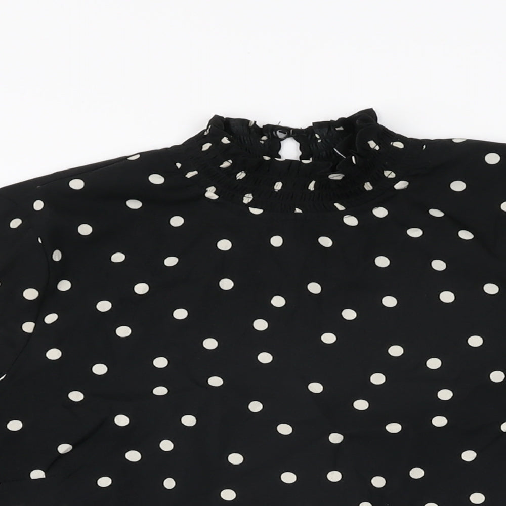 Womens UK Size 10 New Look Black Basic Blouse