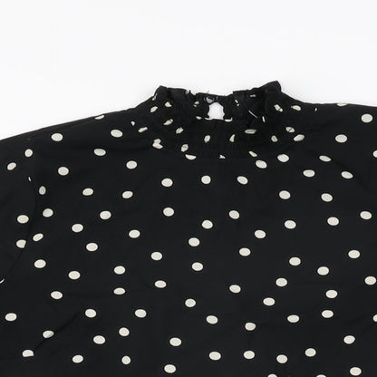 Womens UK Size 10 New Look Black Basic Blouse