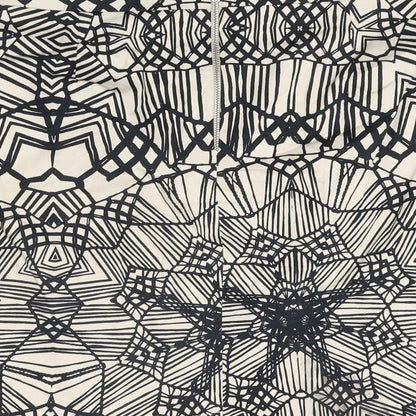 Marks and Spencer Womens Beige Geometric Cotton Straight & Pencil Skirt Size 12 Zip