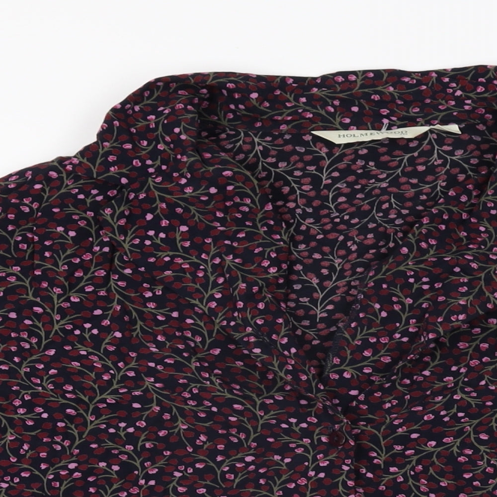 Womens UK Size 16 Holmewood Blue Basic Button-Up