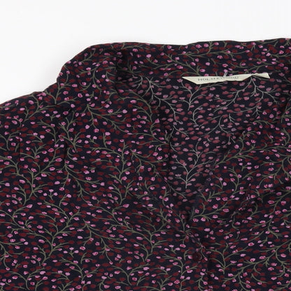 Womens UK Size 16 Holmewood Blue Basic Button-Up