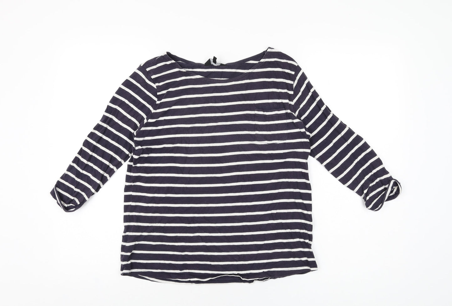 Womens UK Size 10 New Look Blue Basic T-Shirt