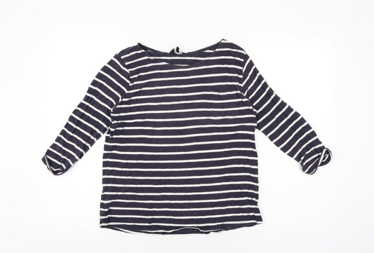 Womens UK Size 10 New Look Blue Basic T-Shirt